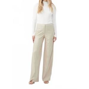 NEW TRINA TURK wide-leg driftwood pant in chai